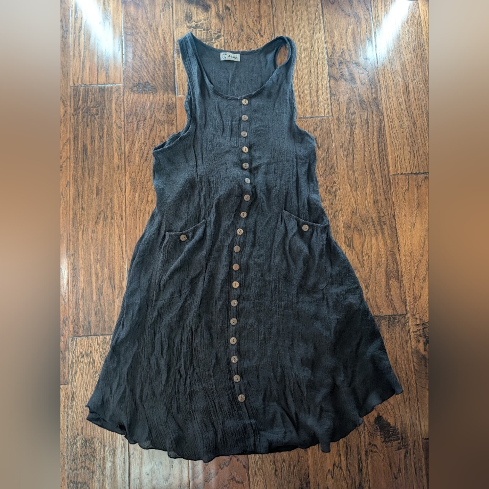 Women's Sleeveless Button-Down Dress